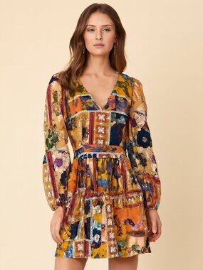 LaRoque Emma Dress Size Small Patchwork Design NWT